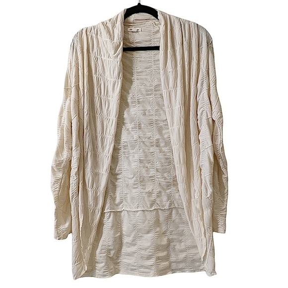 URBAN Outfitters Silence + Noise Ivory Open Draped Cardigan Size Large - Picture 1 of 6